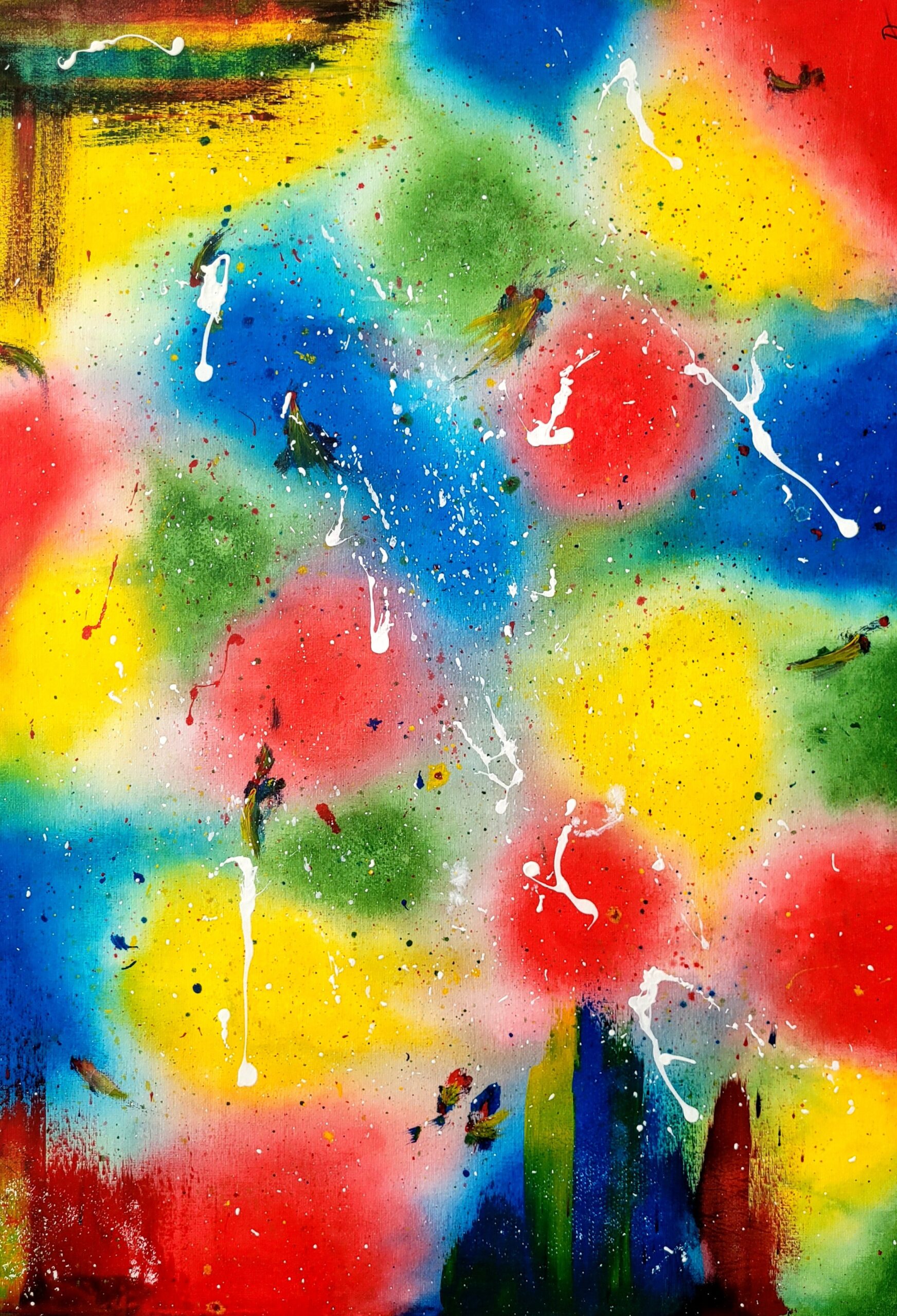 „Abstrakcyjny obraz Energia Życia – nowoczesna sztuka pełna kolorów i emocji”