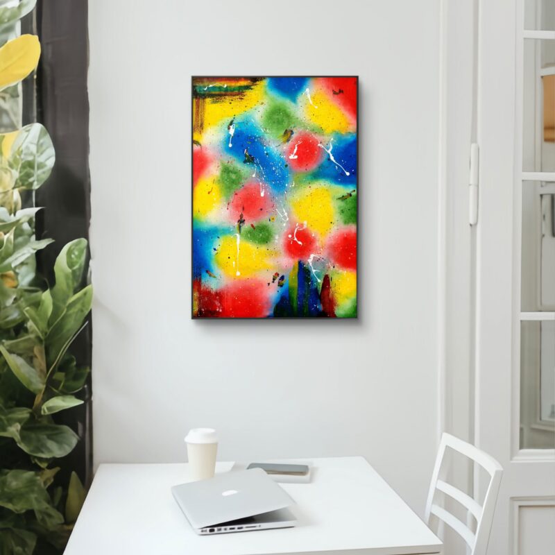 Abstrakcyjny obraz Energia Życia – nowoczesna sztuka pełna kolorów i emocji